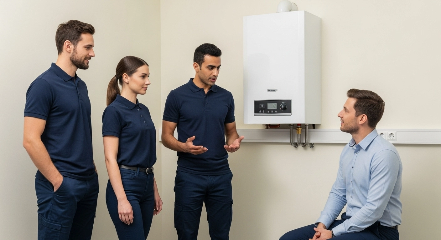 Happy UK family celebrating successful ECO4 free boiler installation with energy bill savings - ApplyFreeBoiler.co.uk customer success story