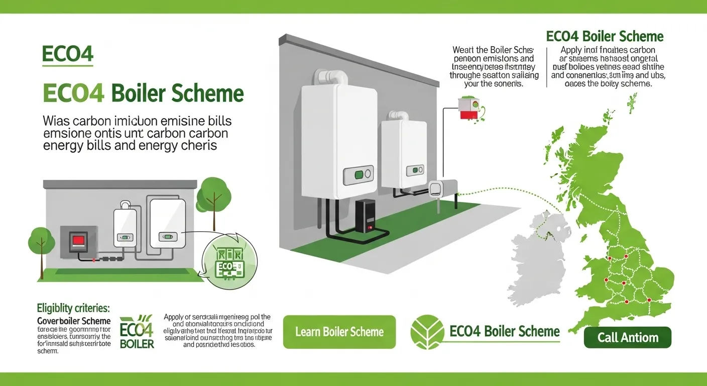 Condensing boiler flue system with heat recovery technology reducing waste and improving efficiency