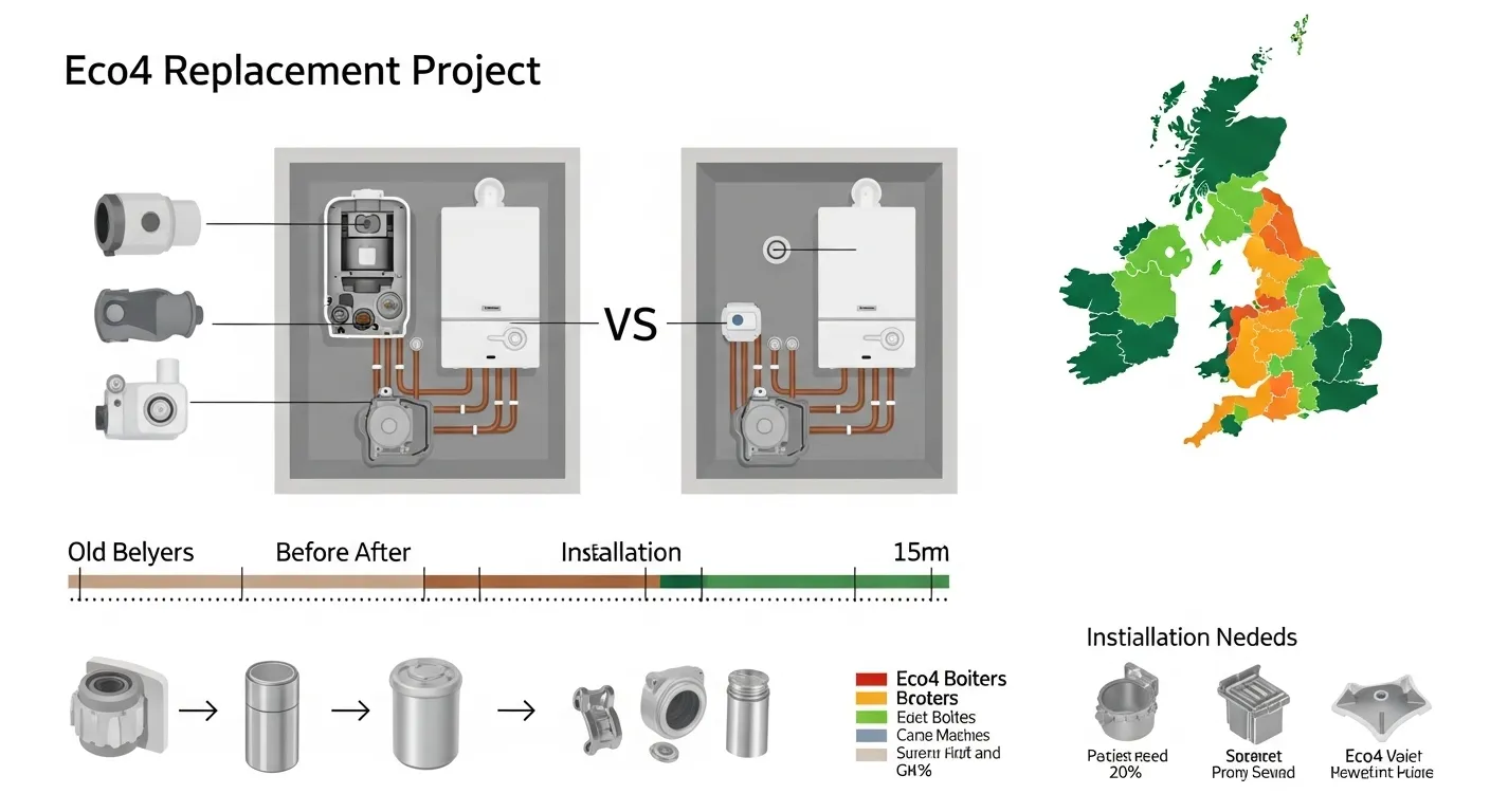 Ideal Logic Max system boiler with separate hot water cylinder for large family heating requirements