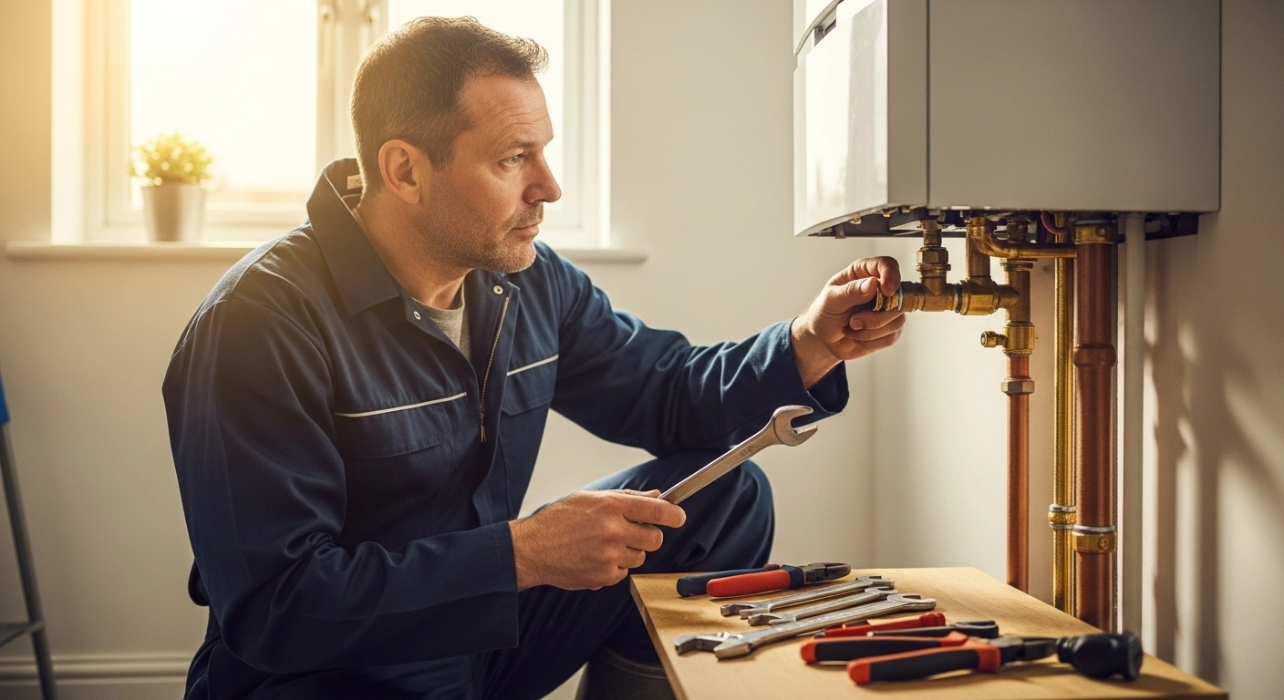 High-efficiency condensing boiler installed under the ECO4 free boiler scheme