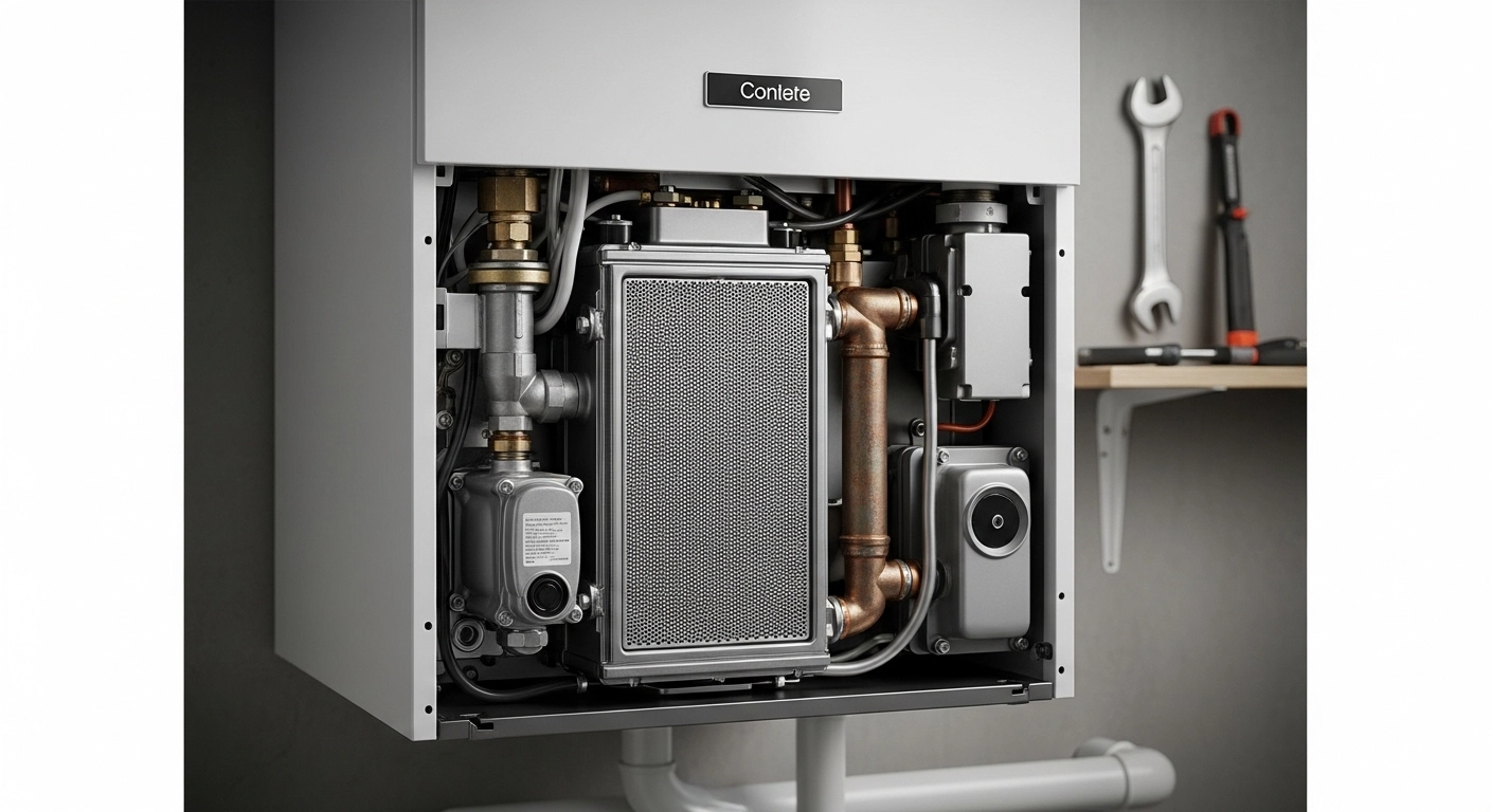 Condensing Boilers - High-efficiency boilers that recover heat from waste gases, required by law for new installations.